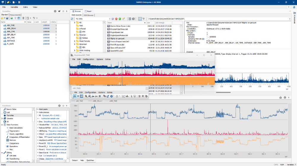 FAMOS 2026 +AI has an option to import the Parquet files directly. Importing Parquet files to FAMOS 2026 +AI.