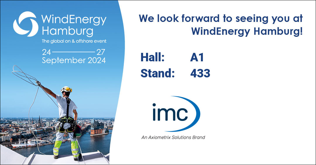 Visit imc Test & Measurement at booth 433 in hall A1 at Windenergy Hamburg 2024